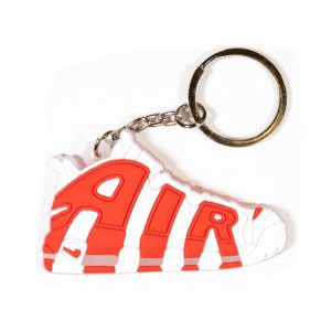 nike air more tempo red white keychain